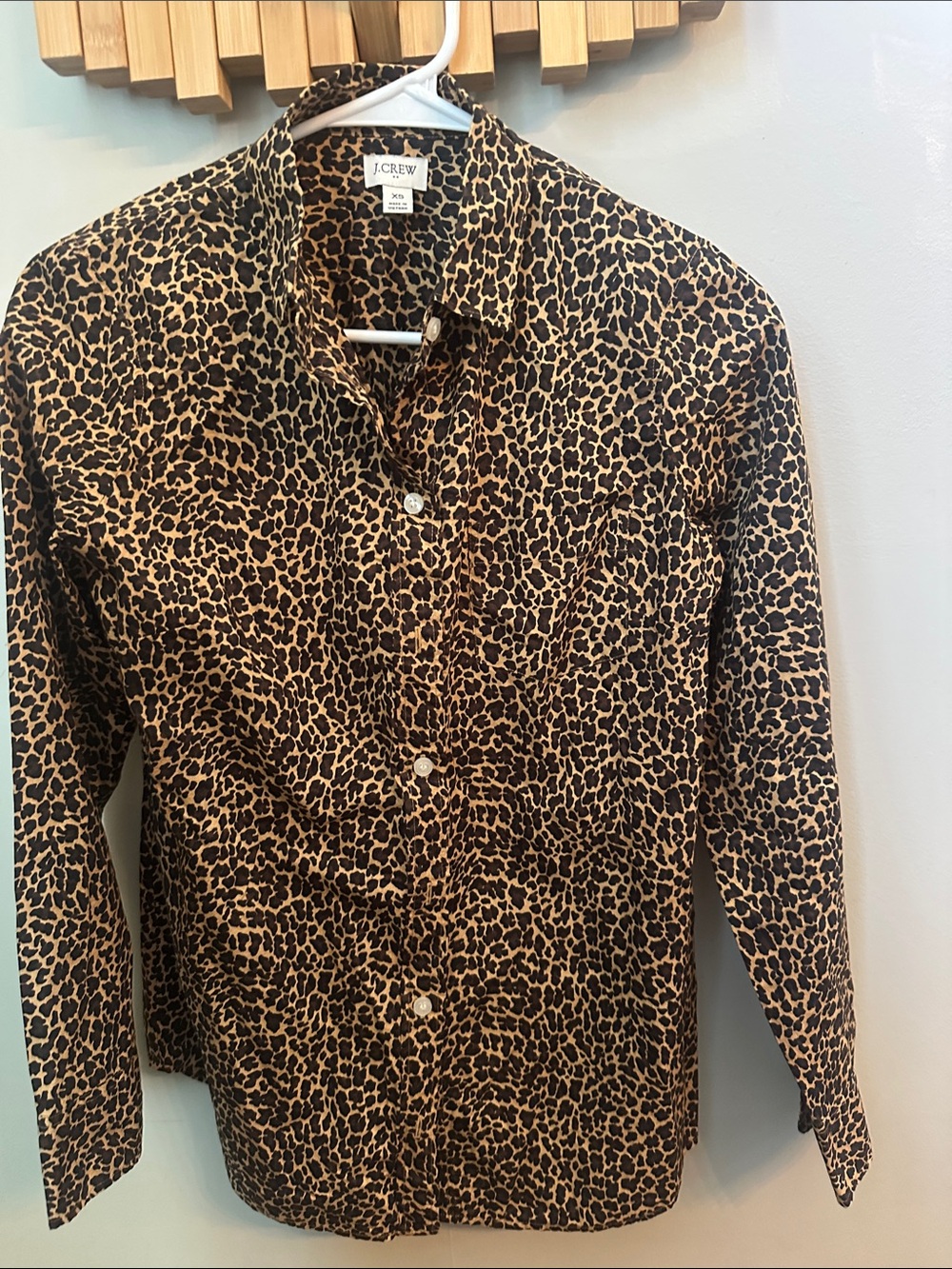 J. Crew Leopard Print Button-Down Shirt